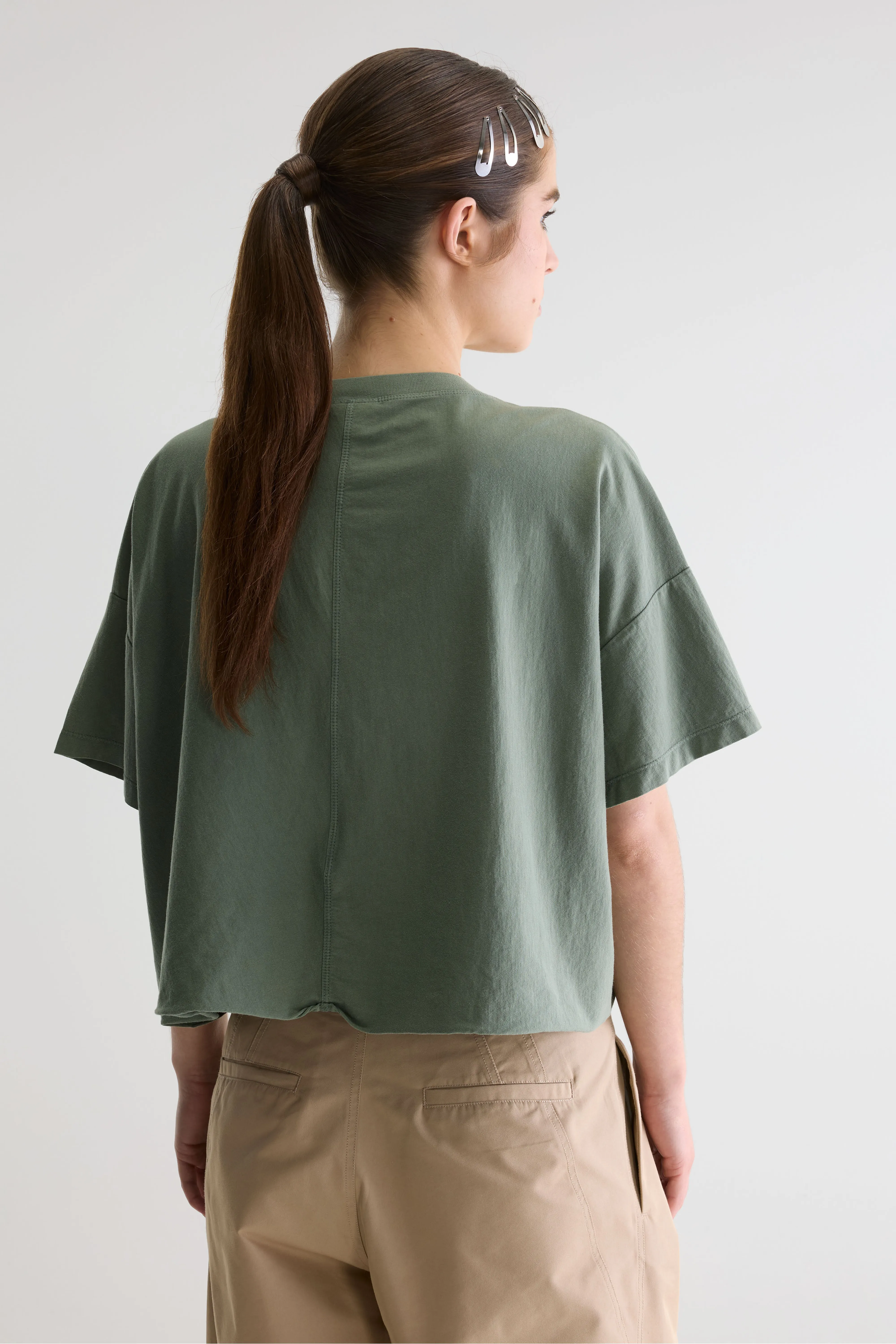 Bellerose Farpy cropped t-shirt (261 / W / THYME)
