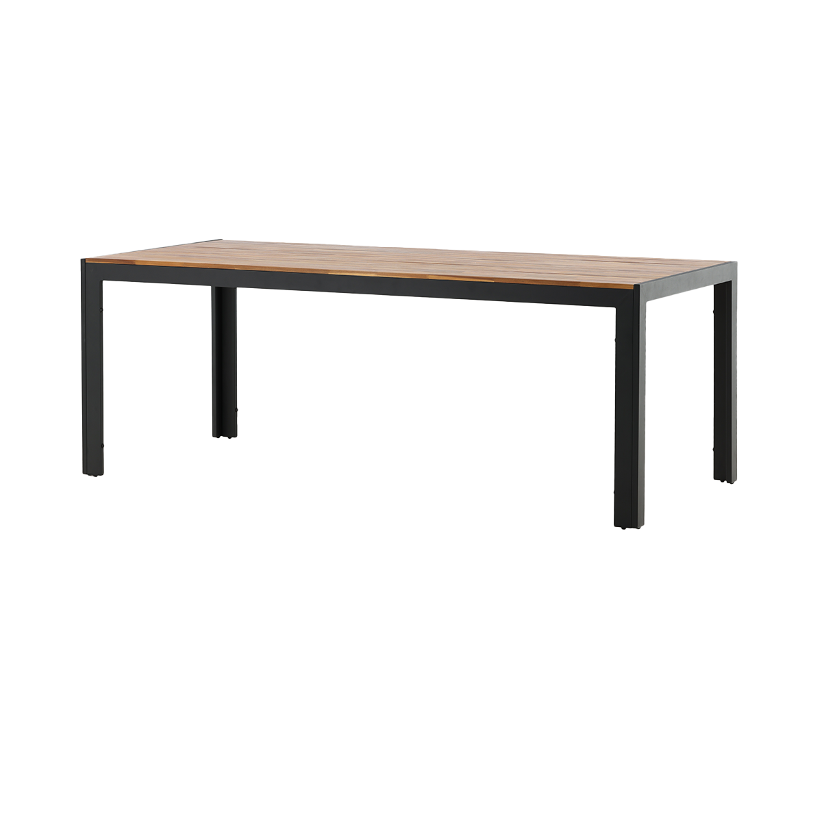 Nest outdoor Lasse Tuintafel Aluminium Zwart - met Houten Tafelblad