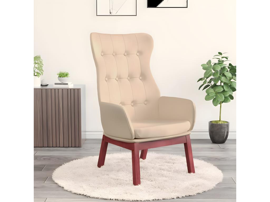 Sillón de Homelyvo de tela color crema