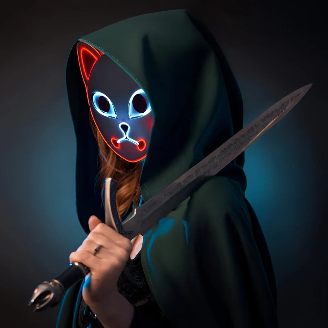 Halloween Costume Anime Haori Mask Cosplay Outfit - Image 5 Halloween Costume Anime Haori Mask Cosplay Outfit - Image 5