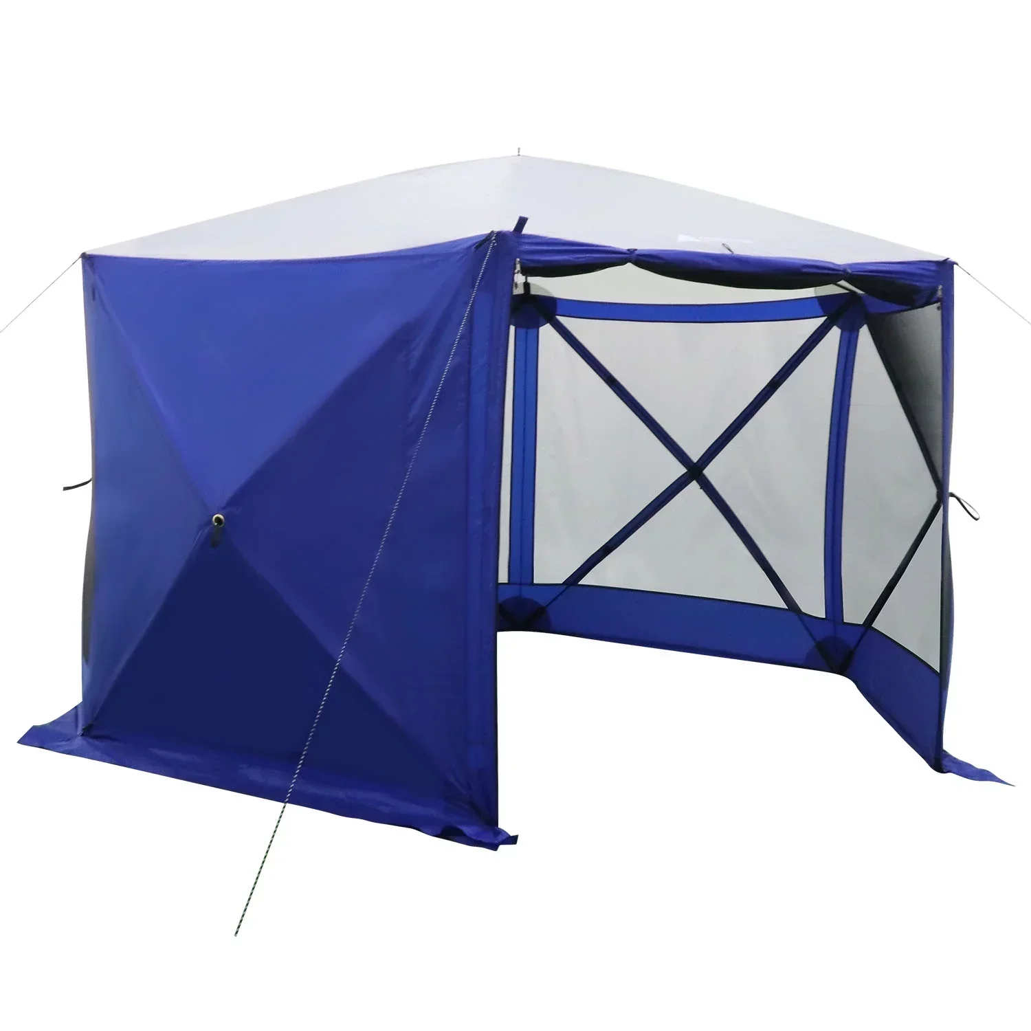 Ozark Trail Outdoor Camping Screen House, 11 ft x 10 ft x 88.5 in, 1 Room, Blue - 6 Hub - Image 4 Ozark Trail Outdoor Camping Screen House, 11 ft x 10 ft x 88.5 in, 1 Room, Blue - 6 Hub - Image 4
