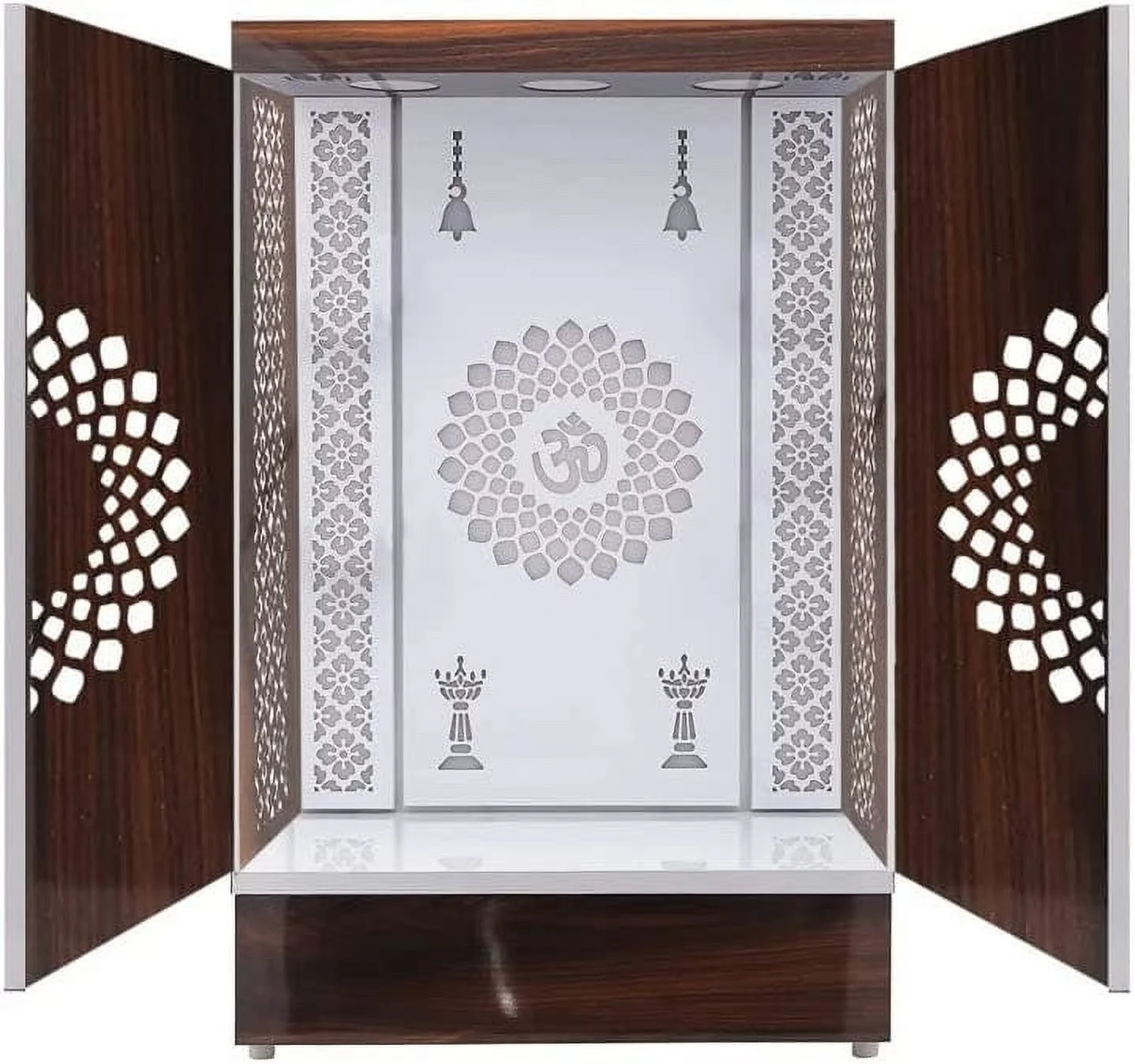 Customized Wooden Cabinet Desginer Mandir With LED / Mandir For Home & Office / Temple For Home / Pooja Ghar / Mandir With Lights /Storage - Image 4