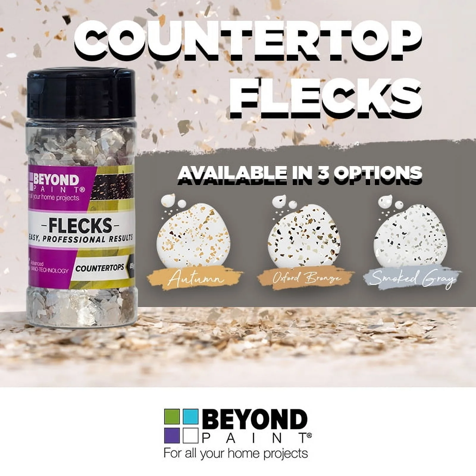Beyond Paint Countertop Makeover Kit with Paint, Sealer, Flecks and Tools for Countertops, Nantucket - Image 2