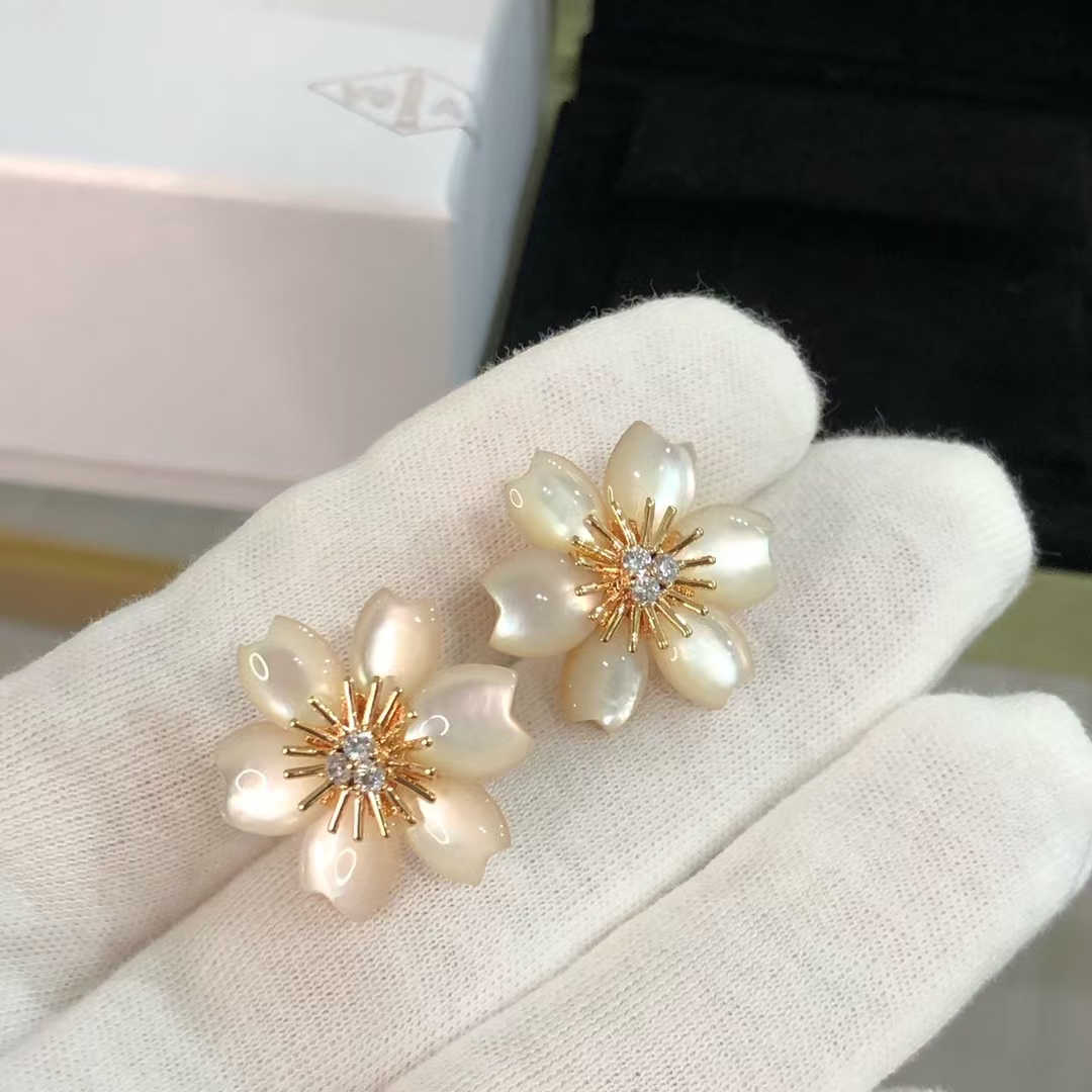 VCA Rose de Noël Christmas Earrings - Original Replica Club