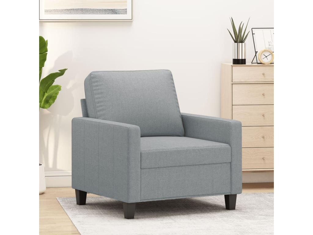Sillón de tela gris claro 60 cm