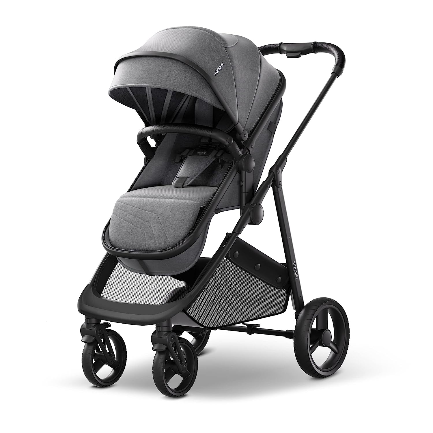 Mompush Wiz 2-in-1 Convertible Baby Stroller with Bassinet Mode - Foldable Infant Stroller to Explore More as a Family - Toddler Stroller with Reversible Stroller Seat