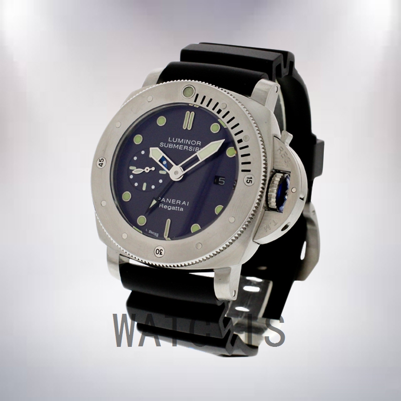 Panerai Luminor Submersible 47mm PAM00371 Men's Blue Dial Rubber Band