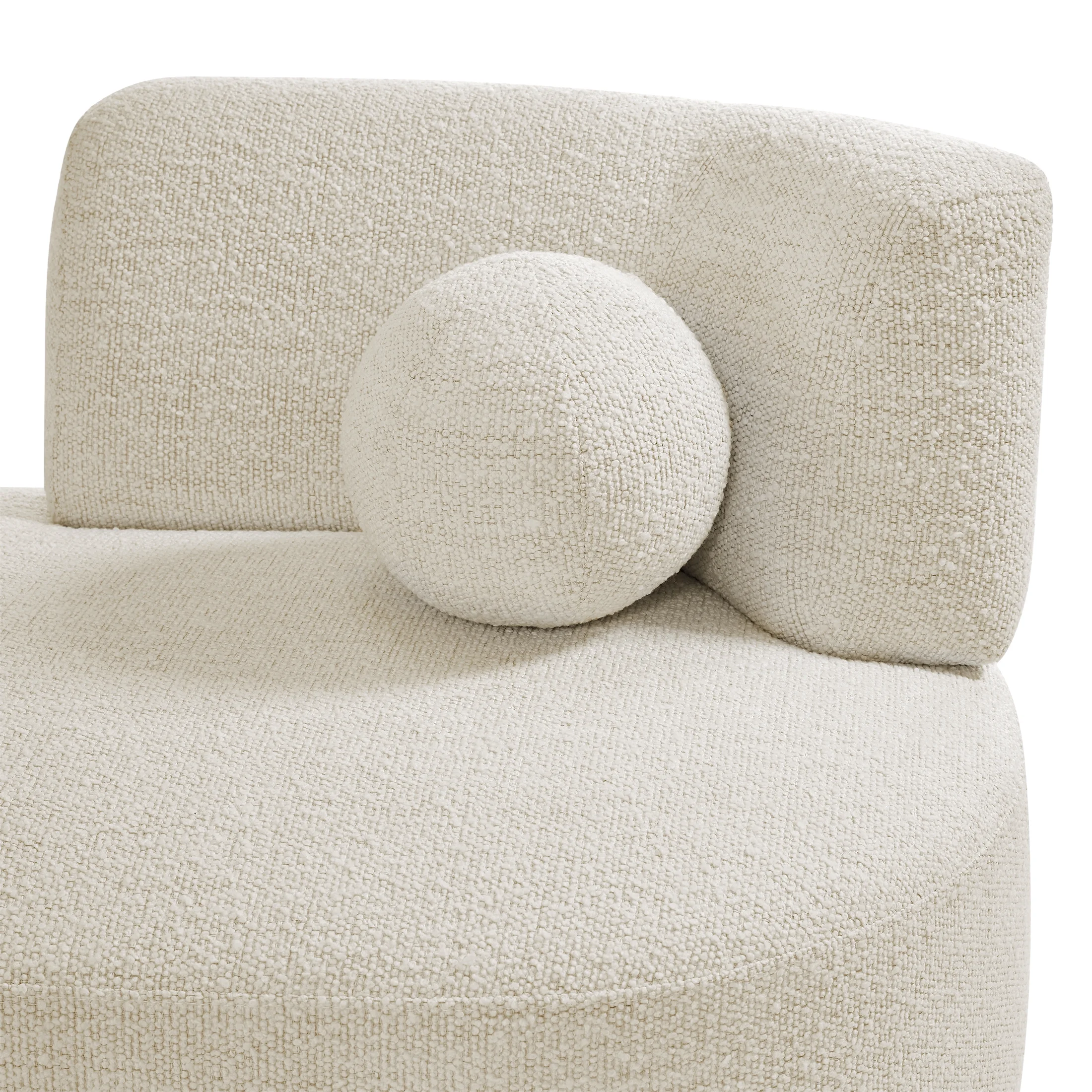 Better Homes & Gardens Juliet Modern Boucle Chaise & Storage Ottoman, Pearl - Image 15