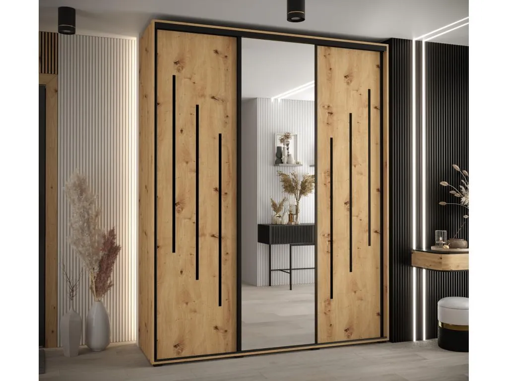 Armario con puertas batientes 235,2x190x45 cm, 3 puertas. cgl3609267