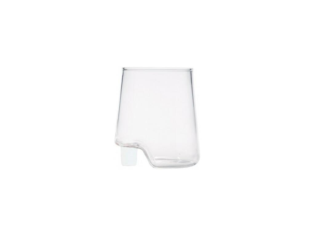 Gamba de Vero Zafferano Vaso de vidrio borosilicato blanco, caja de 6 piezas