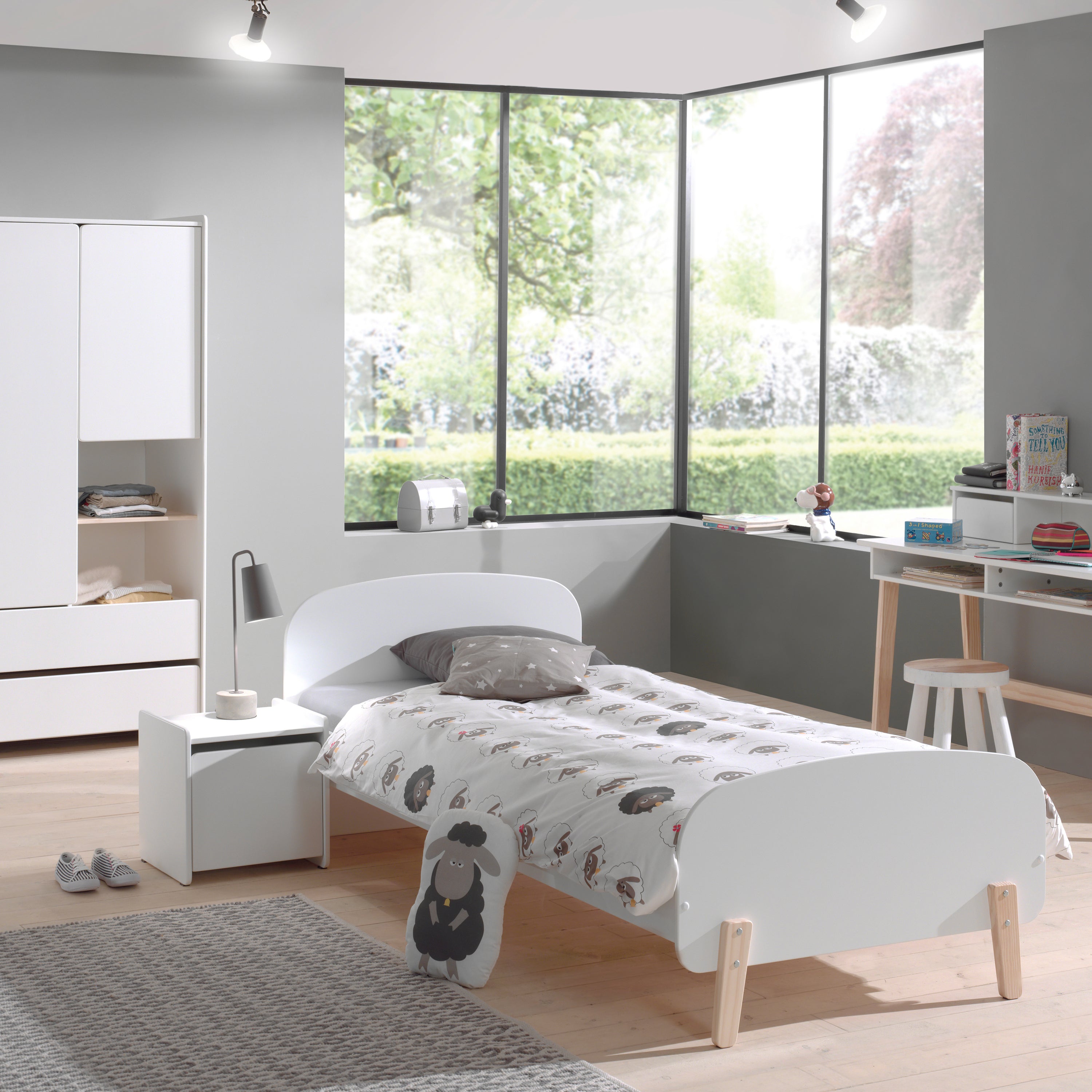 Vipack Kiddy Eenpersoonsbed 90 x 200 cm - Wit