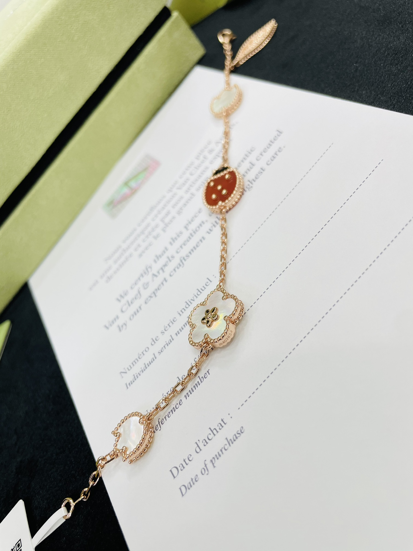 VCA Fauna Ladybug Lucky Spring Bracelet, 5 Motifs - Original Replica Club