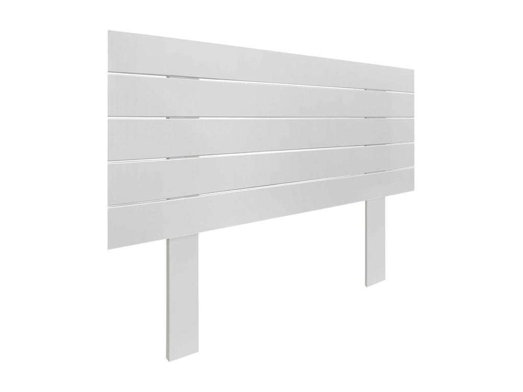 DHOME Cabecero De Madera Reciclada Dm Estilo Palet Horizontal con Patas 105x115cm Camas 105 - Blanco Sólido