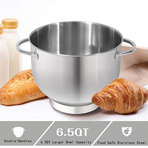 Aucma Stand Mixer, 6.5-QT 660W 6-Speed Tilt-Head Food Mixer, Kitchen Electric Mixer