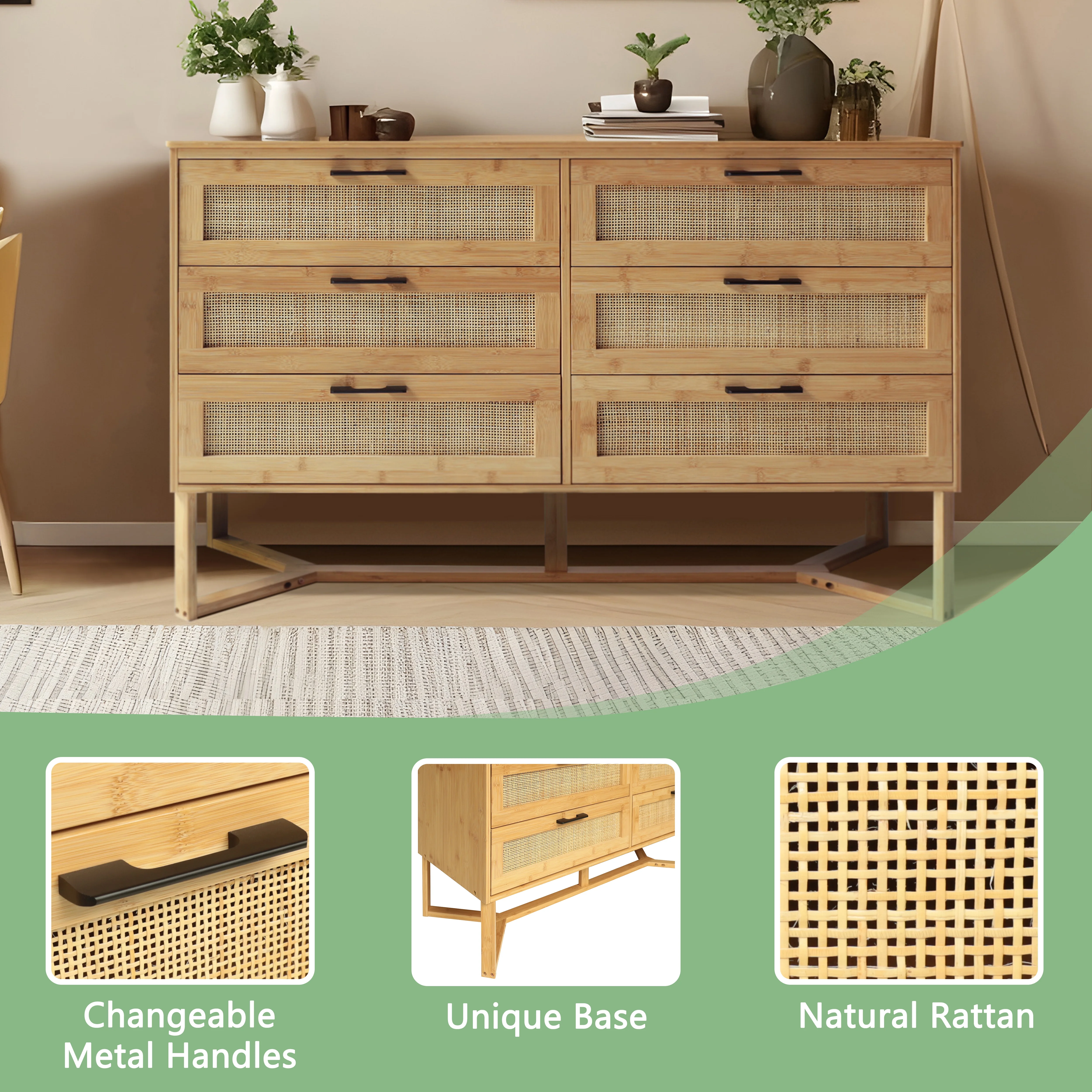 VEIKOUS Oversized 5-Drawer Dresser Chest, Large Storage Dresser for Bedroom Storage, Oak - Image 38