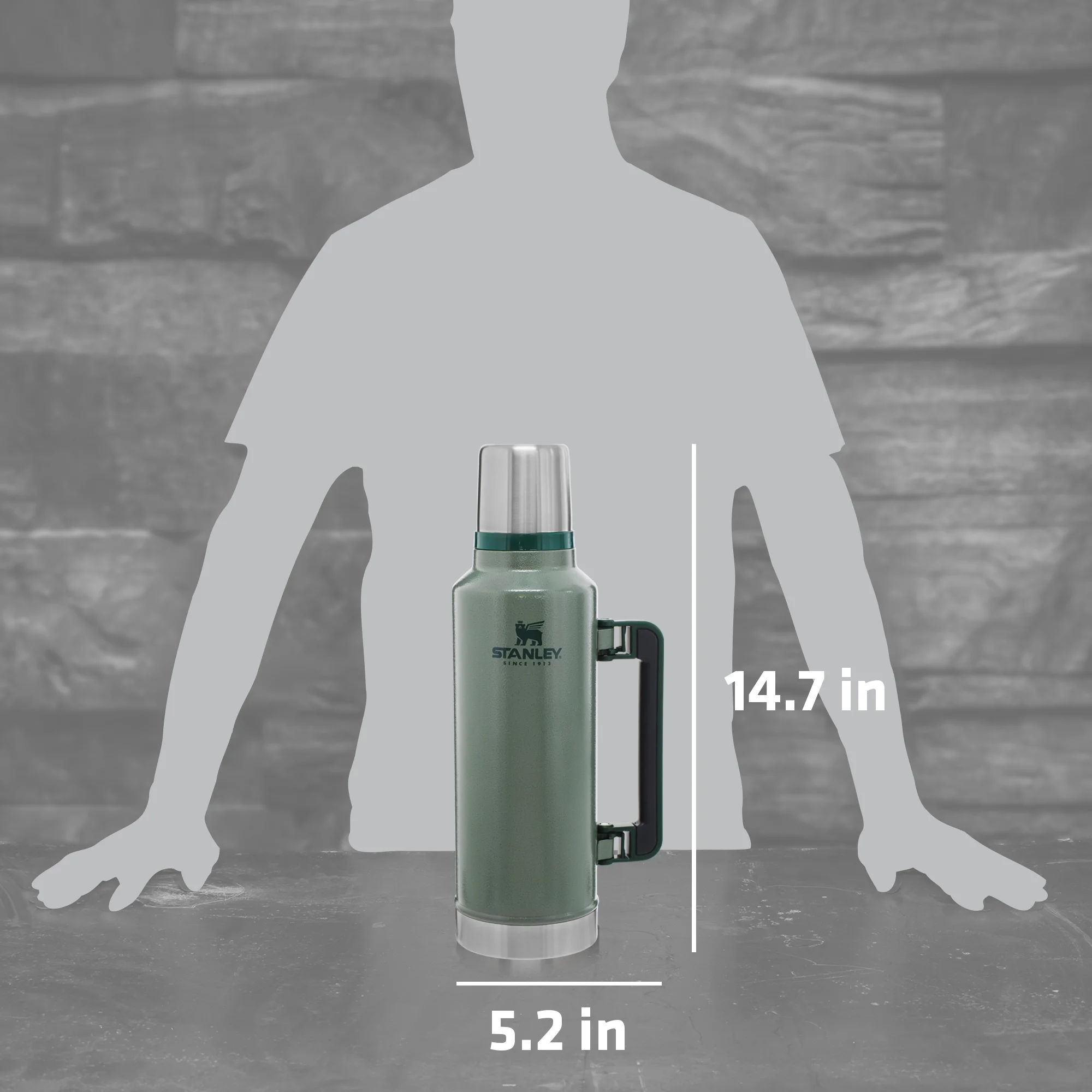 Stanley Classic Vacuum Insulated Stainless Steel Bottle, 2 qt - Image 5