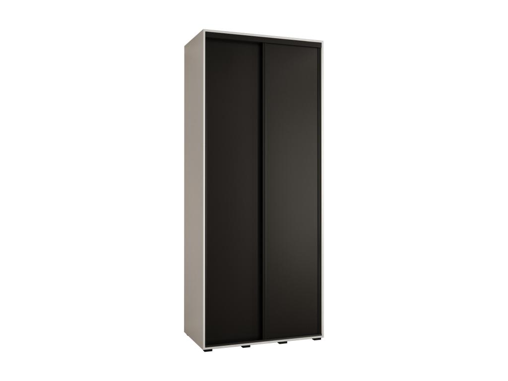 ARMARIO DAVOS 1 DE PUERTAS CORREDERAS 235,2/120/45 2 puertas (Tucasago/Negro/Negro)