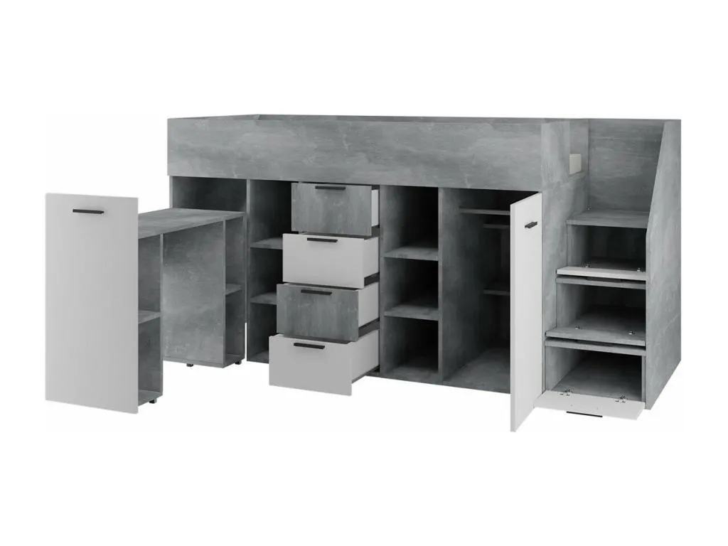 Litera Mueblesclasic 364 Individuales Gris 90x200 Aglomerado laminado Somieres 180x249cm
