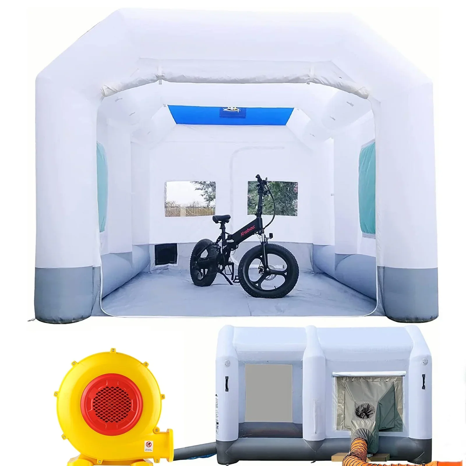 GORILLASPRO Portable Inflatable Paint Booth 13 x 10 x 8 Ft With 750W Blower GORILLASPRO Portable Inflatable Paint Booth 13 x 10 x 8 Ft With 750W Blower