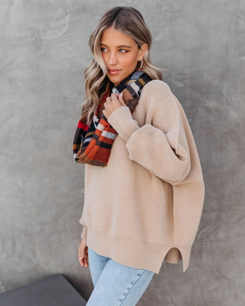 Harvard Plaid Infinity Scarf - Se7enfashion