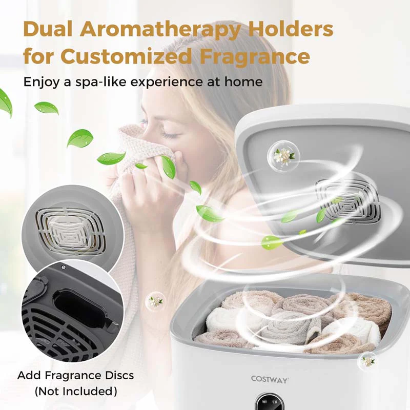 Eletriclife 40L Towel Warmer Luxury Hot Towel Bucket with 2 Heating Temperatures