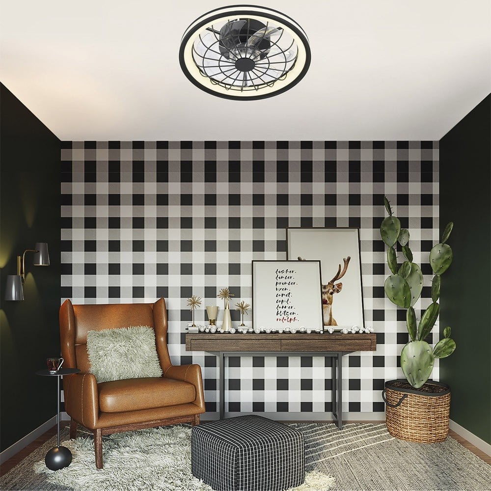 CristalRecord Plafondventilator Rafale Ø 40 cm zwart