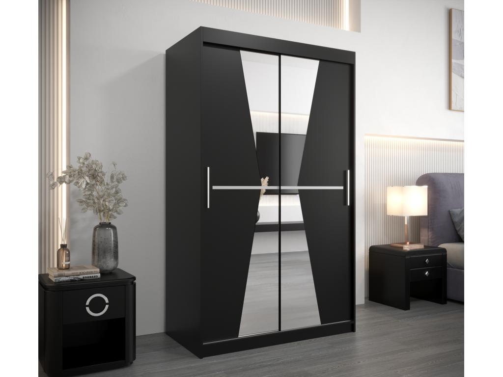 Armario Cozovis de puertas correderas 200/120/62 2 puertas negro/negro