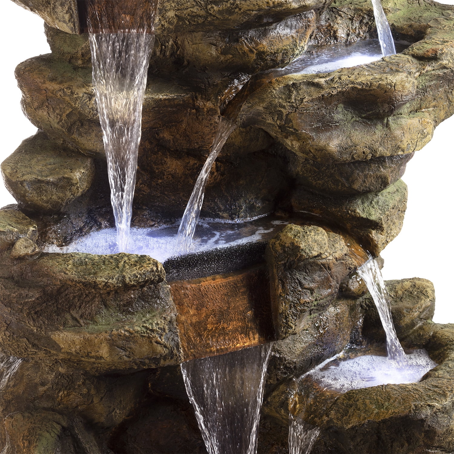 Alpine Corporation 6-Tier Amazonian Water Fountain with LED Lights - Image 10