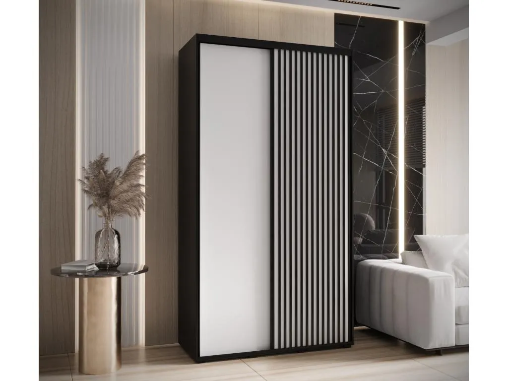 ARMARIO Micasacool 1 DE PUERTAS CORREDERAS 205.2/140/45 2 puertas (negro/blanco)