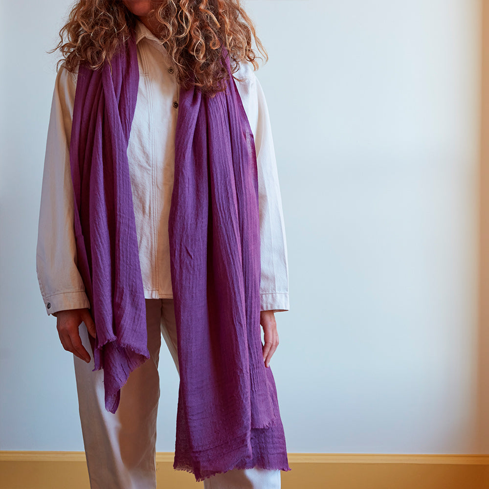 Merci - Étole en laine - Violet