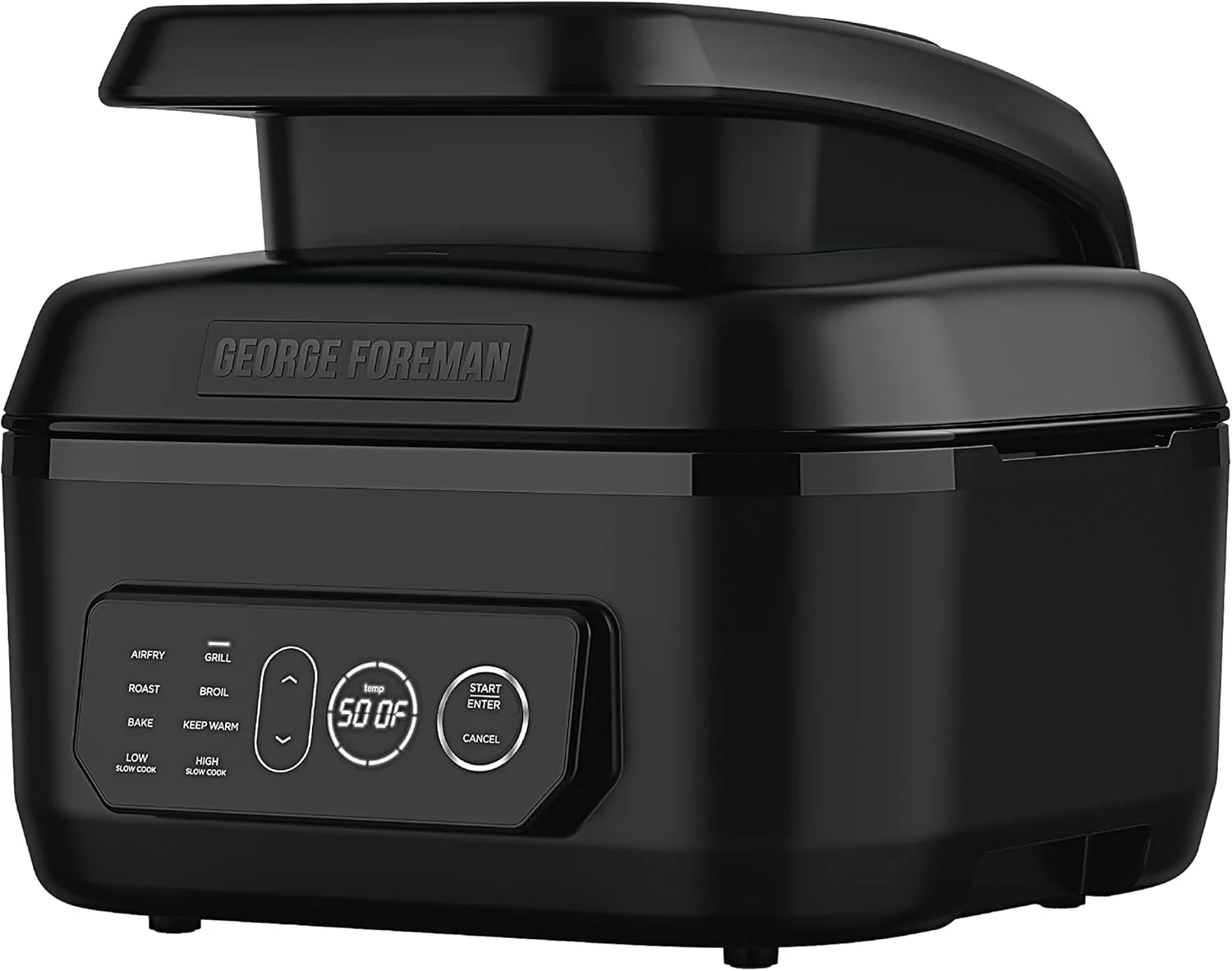 George Foreman Beyond Grill�?7-in-1 Electric Indoor Grill with Air Fry Technology, MCAFD800D, Black, Large