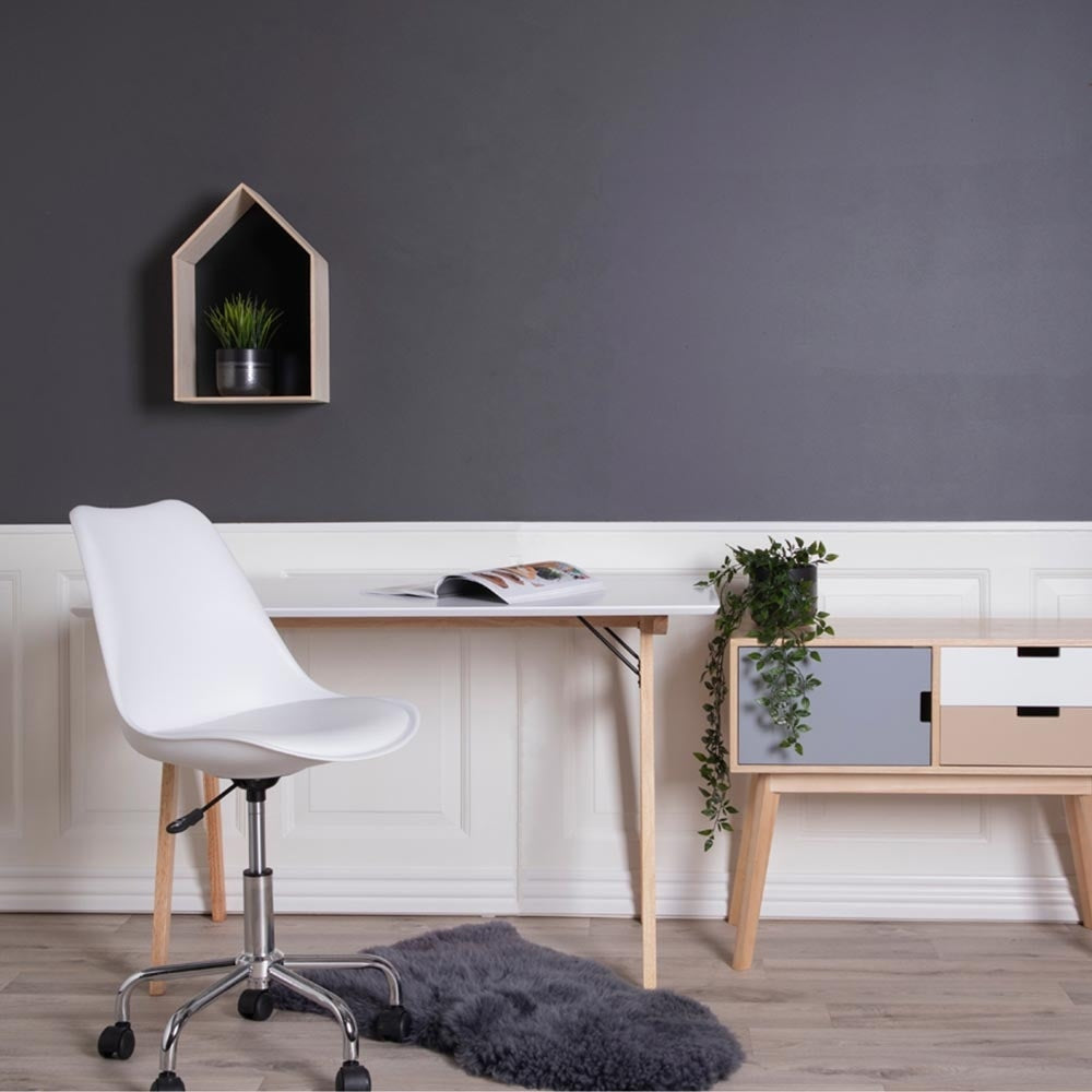 Artichok Rover houten bureau wit - houten onderstel - 120 x 60 cm