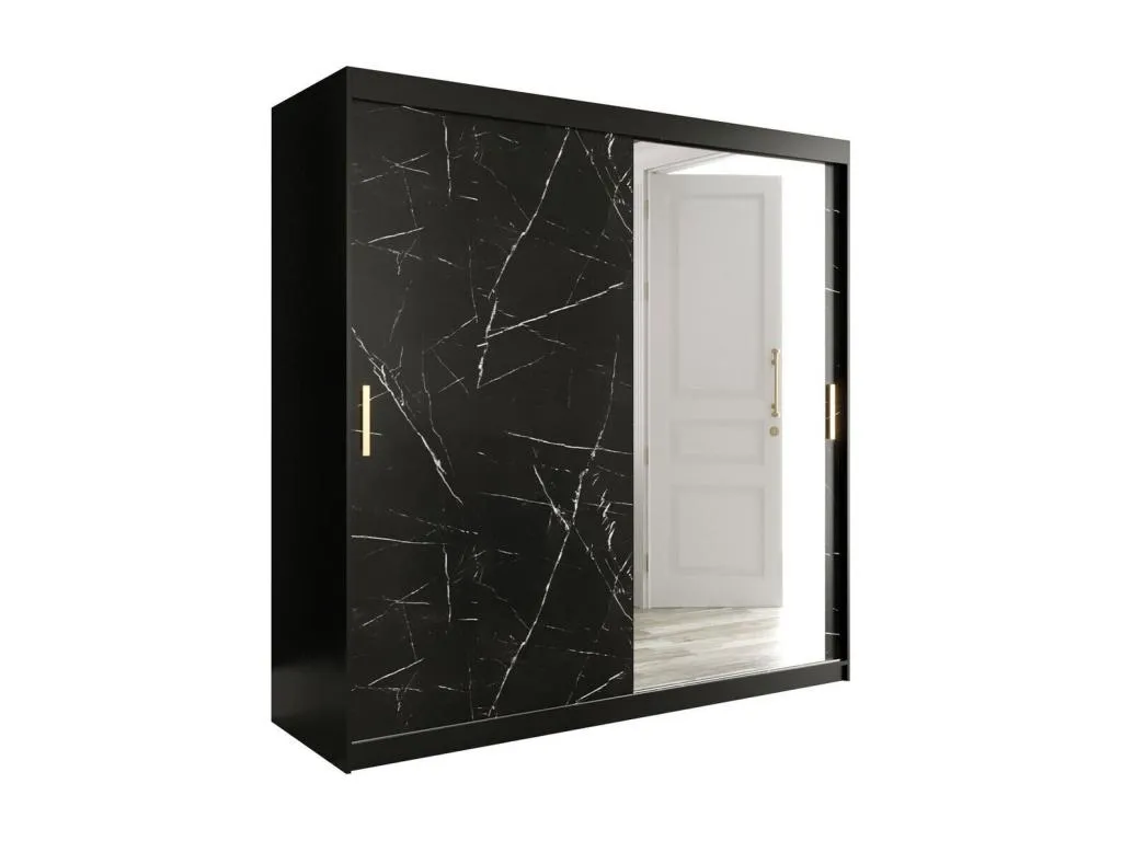 Armario Mueblestop 262 Negro mate | Mármol negro 200x200x62cm Número de estantes - 9.00 39339ETSB