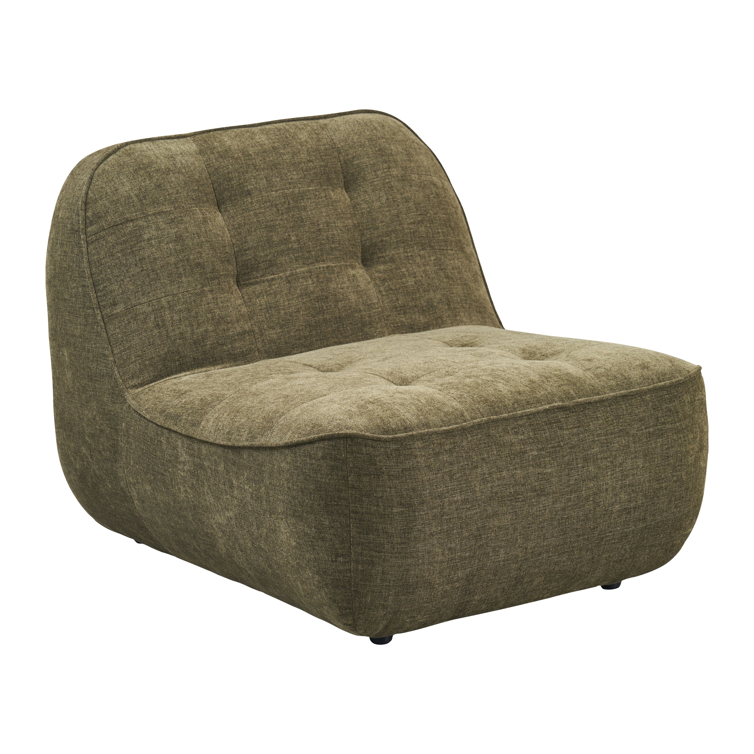 Blokker Poco Fauteuil - Chenille - Groen