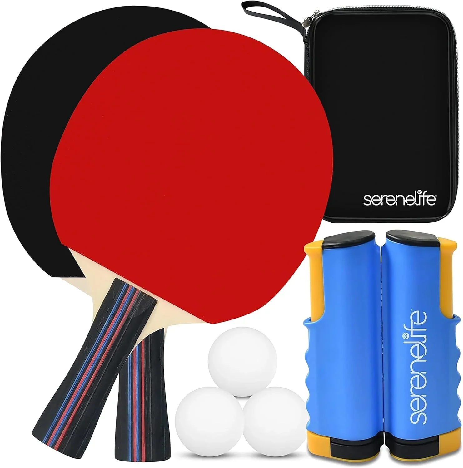 Foldable Table Tennis Table Set, 6 ft x 3 ft, Blue - Image 2 Foldable Table Tennis Table Set, 6 ft x 3 ft, Blue - Image 2