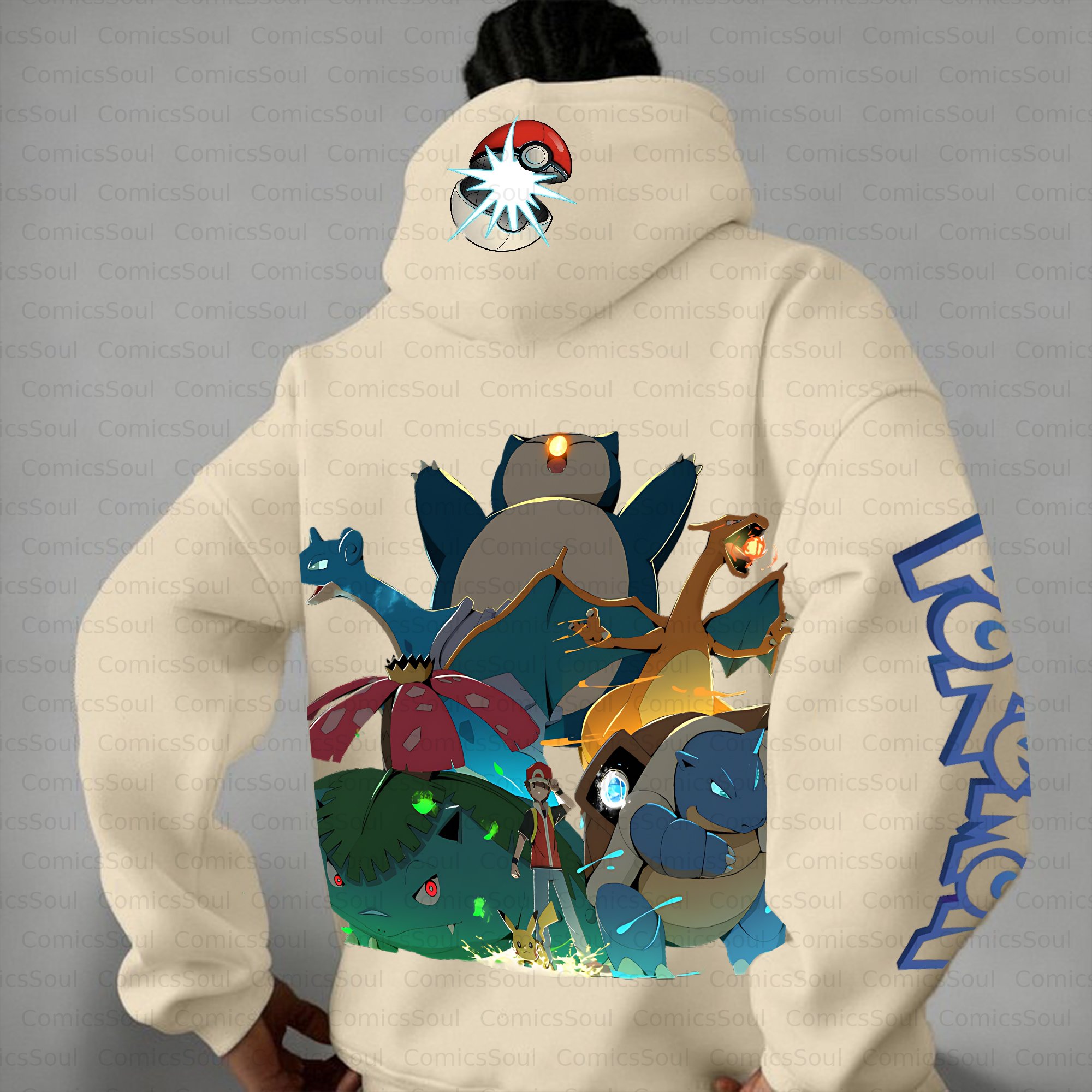 Unisex Anime Inspired Vintage Plush Hoodie