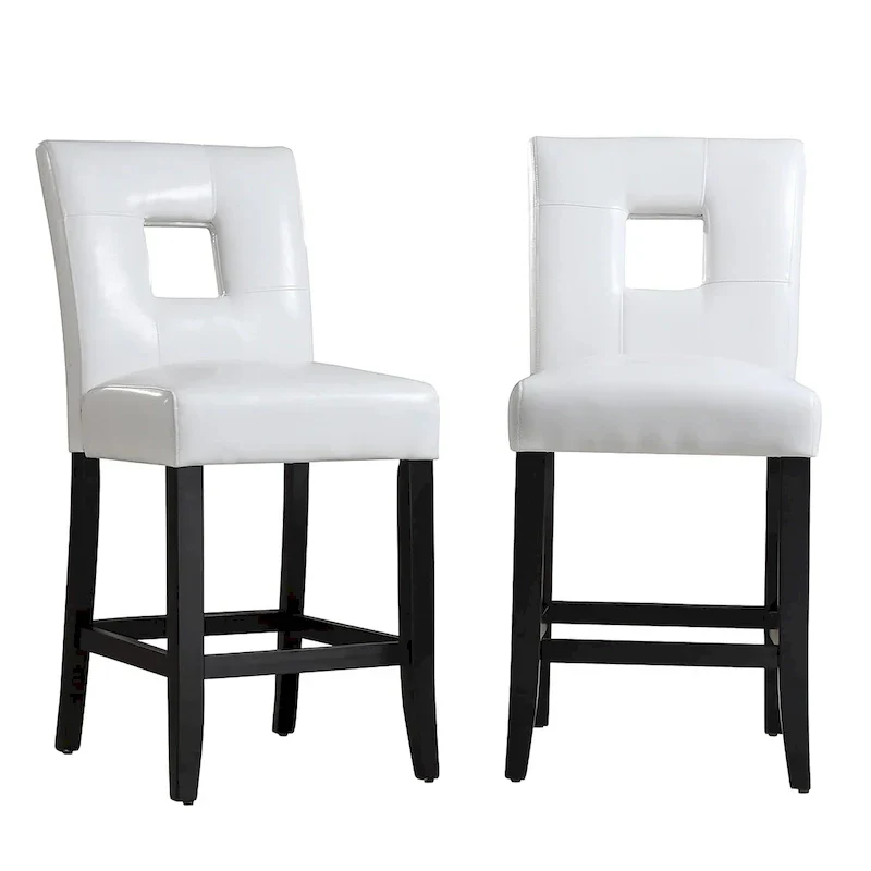 Brda Keyhole Counter Height High Back Stools - Set of 2