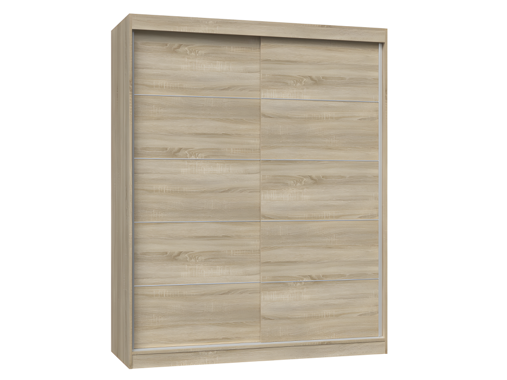 Hominor - Armario con 2 puertas correderas - Armario L 160 cm - Vestidor con 2 puertas