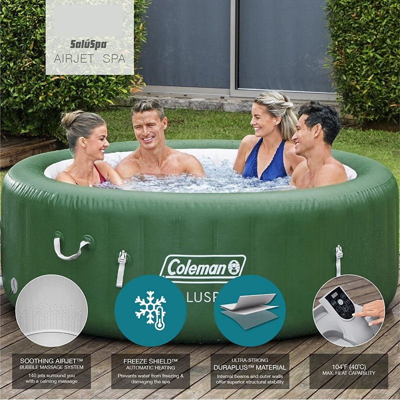 WAYFAIR SaluSpa Inflatable Hot Tub | Portable Hot Tub W/ Heated Water System & Bubble Jets | Fits Up To 6 People