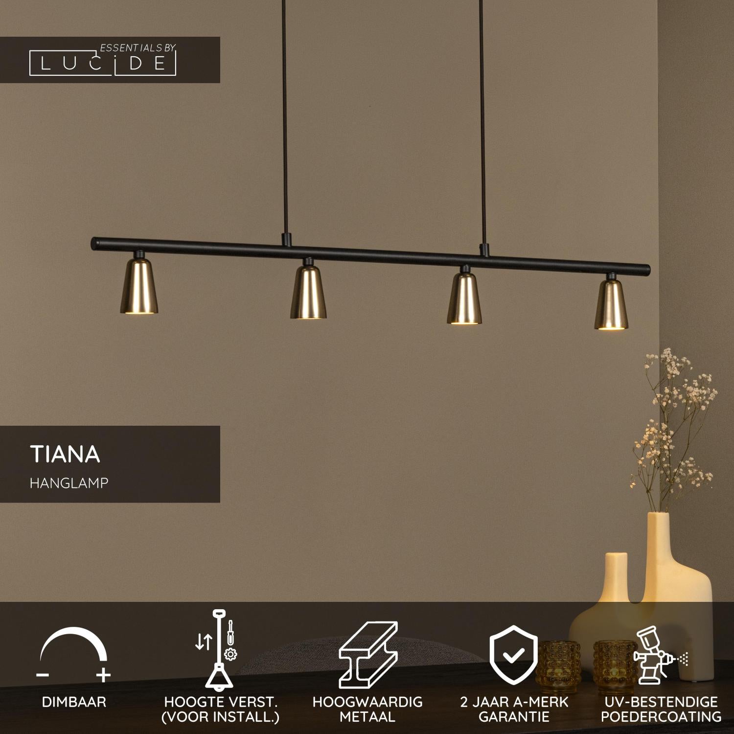 Lucide TIANA Hanglamp - Champagne kleur