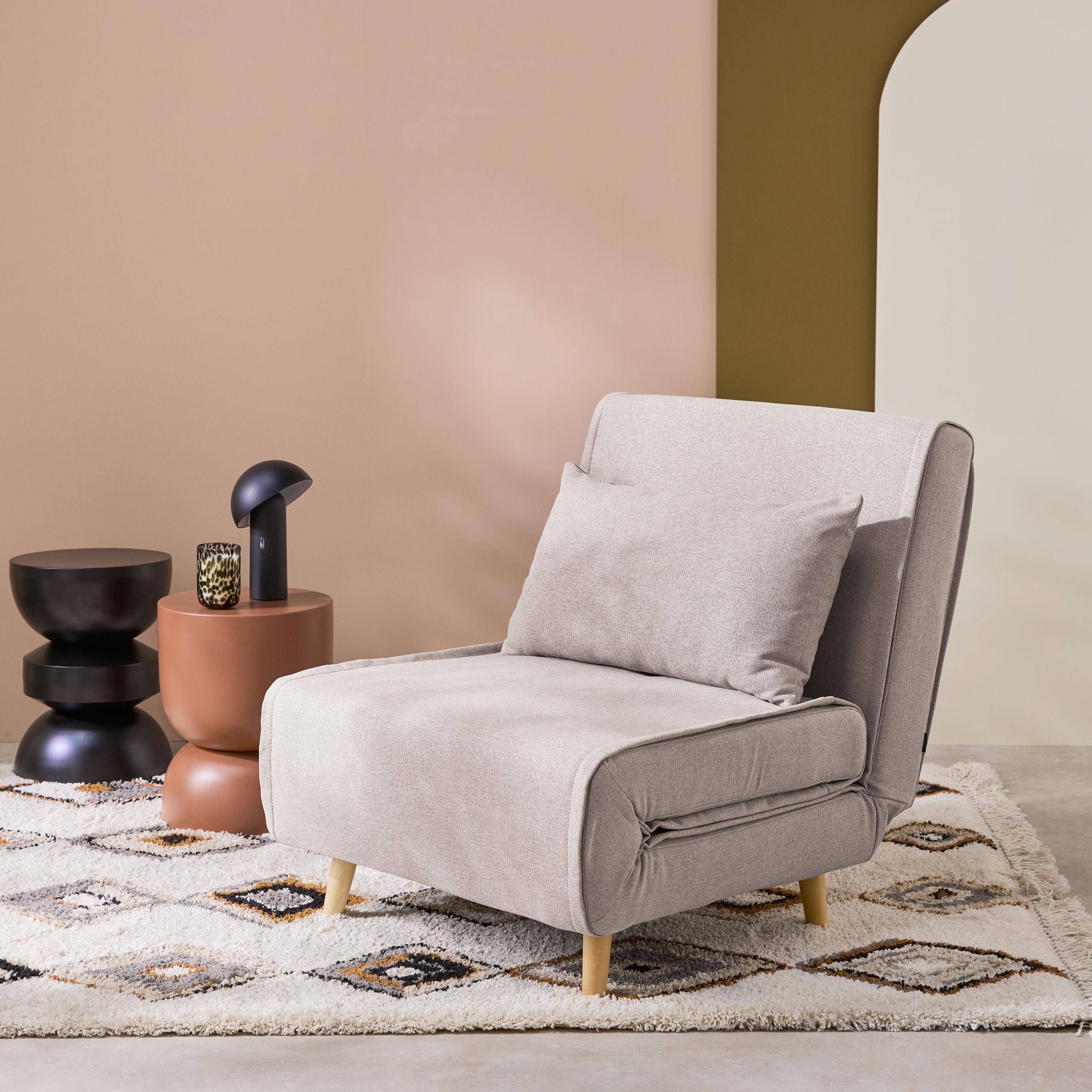 Guest - Silla convertible en cama tela base madera