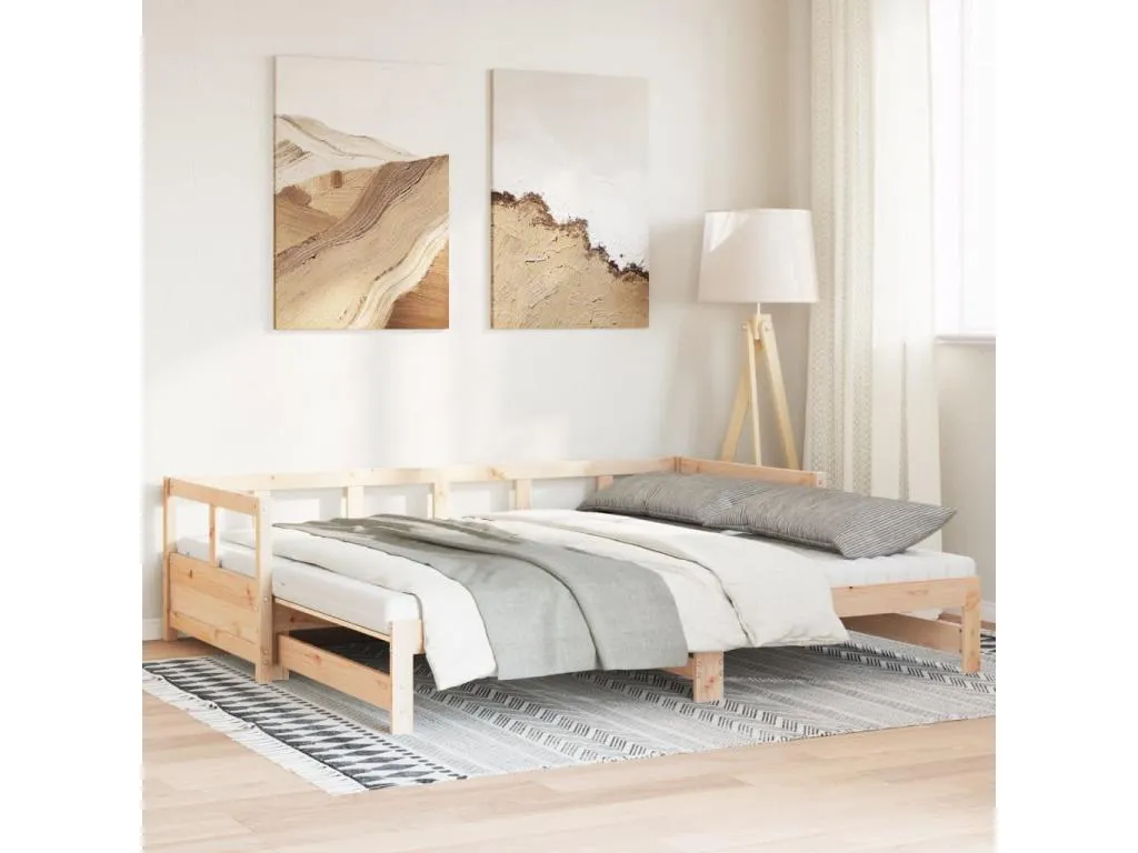 Sofá cama Alkifurniturees con colchones Alkifurniturees maciza de Alkifurniturees 90x200 cm EAJX24145