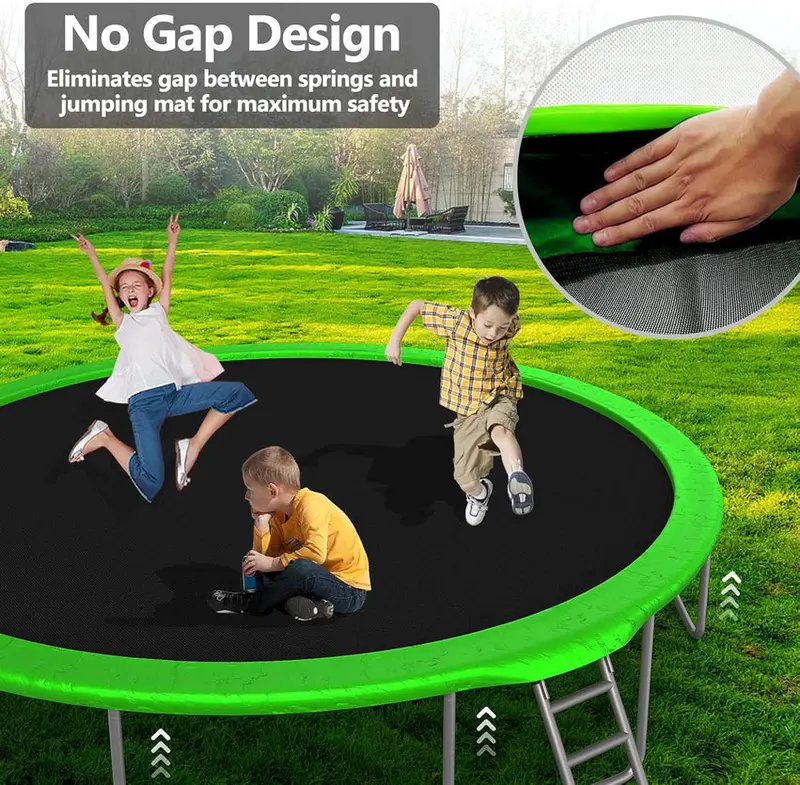 Trampoline With Enclosure Net And Adjustable Basketball Hoop - 8ft, 10ft, 12ft, 14ft, 15ft, 16ft - Image 66 Trampoline With Enclosure Net And Adjustable Basketball Hoop - 8ft, 10ft, 12ft, 14ft, 15ft, 16ft - Image 66