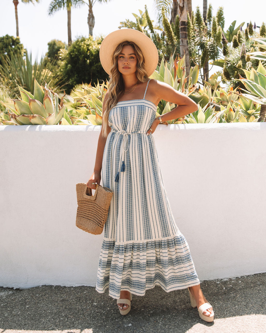 Toula In Santorini Tassel Tie Maxi Dress - FINAL SALE - Se7enfashion