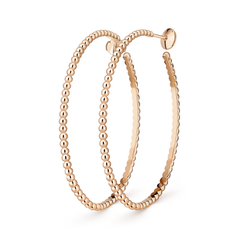 Replicate Perlée pearls of gold hoop earrings, large model(1:1 replica) - Original Replica Club