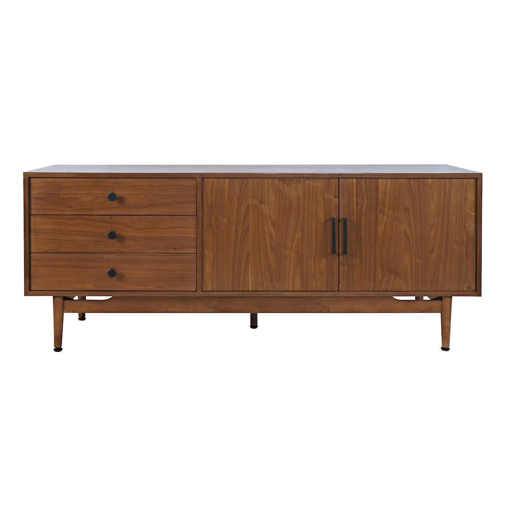 Jofran Olson 67" Mid-Century Modern Scandinavian Console TV Stand Storage Cabinet - Image 8