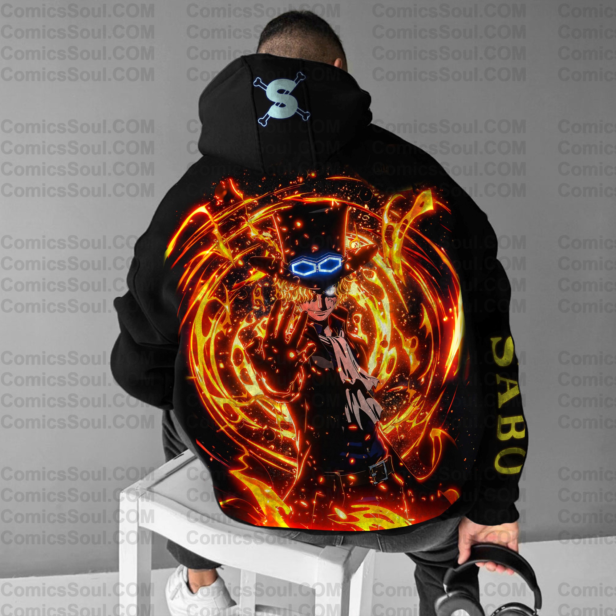 Unisex Anime Print  Casual Oversized Hoodie