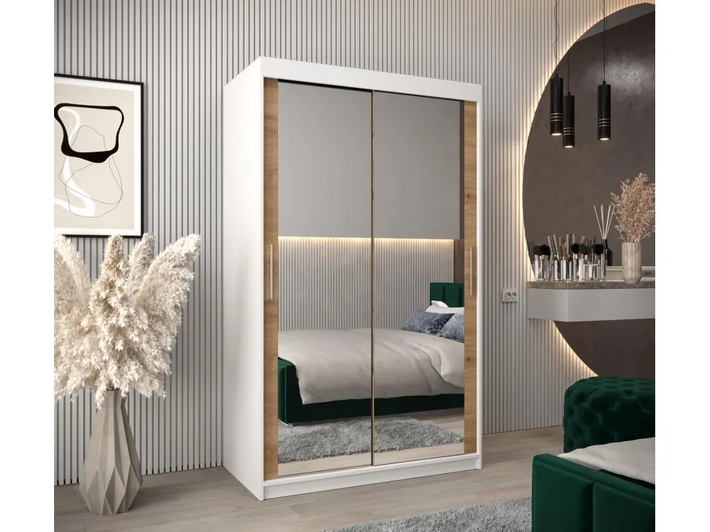 Armario Francomuebleses 3 de puertas correderas 200/120/62 2 puertas (blanco/artisan)