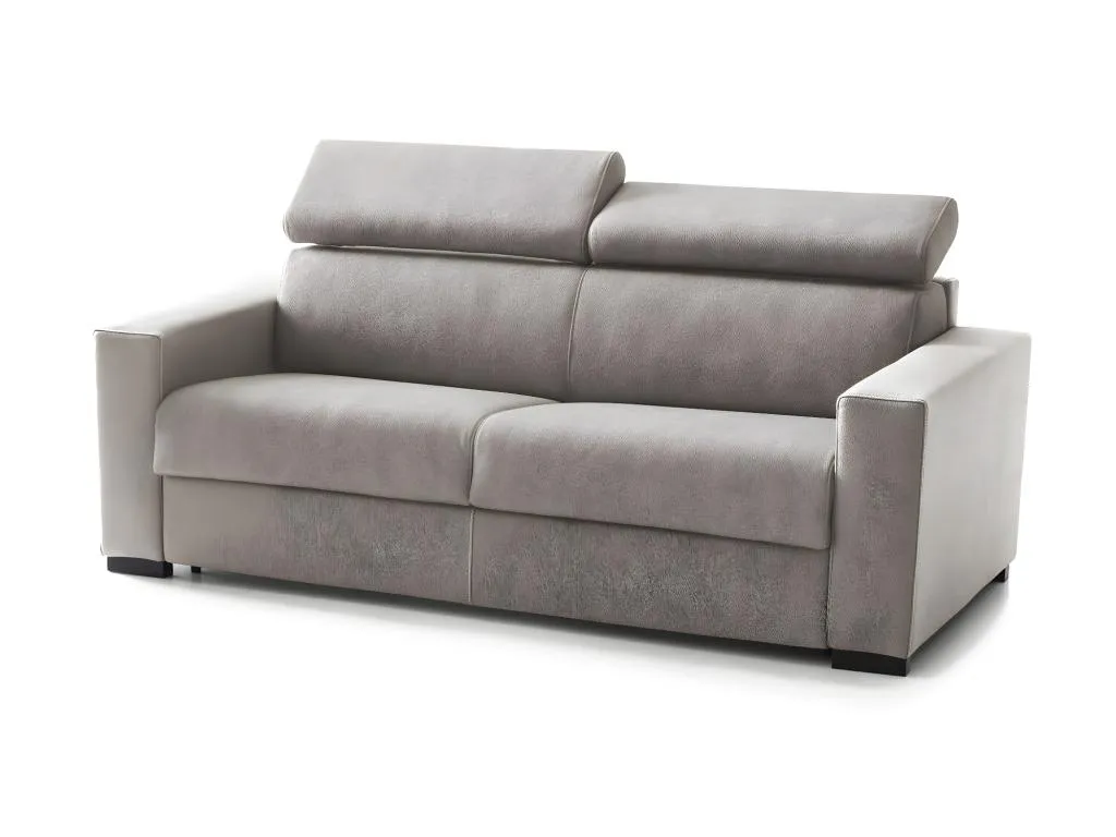 Sofá fijo Mobtrendy Gran Sofá de 2 plazas Made in Italy Sofá Sala de estar en tela acolchada con reposacabezas ajustables y reposabrazos 14642fwcu