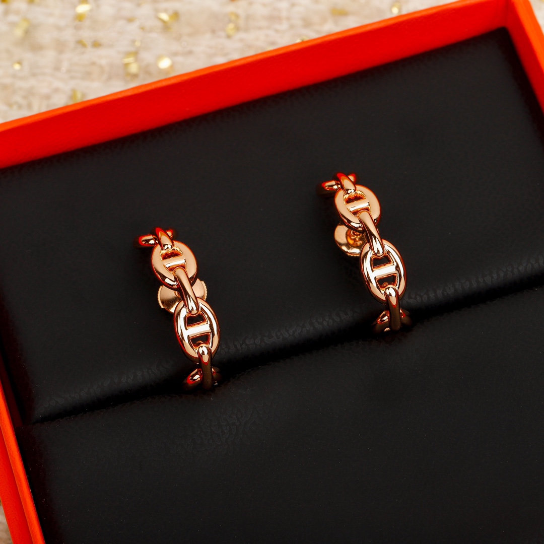 Hermes Pig Nose Half Hoop Earrings - Original Replica Club